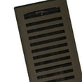 thumbnail image 2 of 4in x 12in Montezuma Style Bronze Age Metal Heating and Cooling Air Floor Register (5 PACK) - Overall 5 1/4" x 13 1/4", 2 of 2