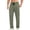 (Casual 32)Army Green, variant on Fashion Pants for Men Casual Trousers Summer Solid Color Elastic Waist Drawstring Pocket Sports Full Length Pants