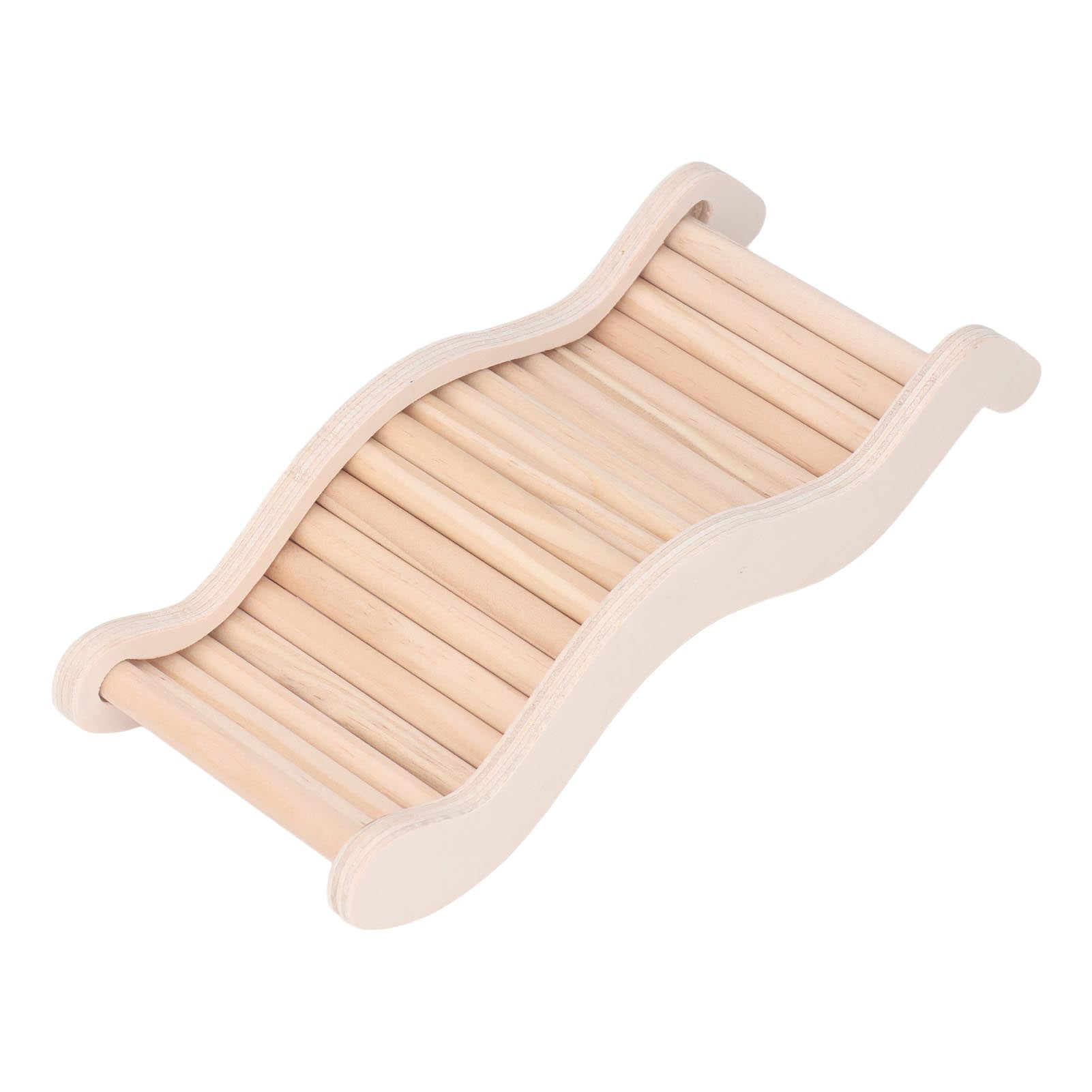 Riousery Hamster Ladder Wooden Bridge Easy Installation Anxiety Reduction Interactive Climbing Toy for Decoration M