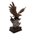 thumbnail image 2 of Patriotic Wings of Glory Bald Eagle With Old Faithful American Flag Figurine, 2 of 9