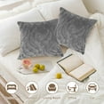 thumbnail image 7 of AYktou 18×18 Inch Throw Pillow Covers, One Sided Patterns Velvet Pillowcases Living Room Sofa Pillow Cushion Cover, Elegant Pillow Cases for Couch Bedroom Home Gifts Festival Ornaments, Gray, 7 of 7