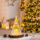 thumbnail image 1 of Luz nocturna de árbol de Navidad de plástico transparente brillante | Decoración navideña de escritorio | Lámpara ambiental LED para oficina en casa | Ambiente acogedor de cuento de hadas, 1 of 6