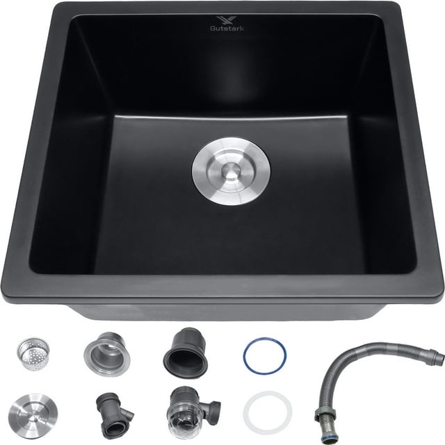 Fregadero Gutstark Home Tarja Tina Cuarzo Negro
