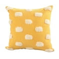 thumbnail image 2 of Laddha Home Designs Hand Stitched Abstract Cotton Throw Pillow Cover - 20" - Yellow and Cream, 2 of 9