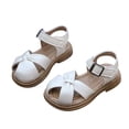 thumbnail image 3 of LIUJUNSHOP Toddler Girls Sandals Little Girls Kids Summer Shoes Toddler Sandals Beige 6-7 Years, 3 of 9