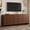 Walnut + MDF + Primary Living Space, variant on Luckynote Farmhouse Curved Edge TV Stand with Large Cabinets for TVs up to 70"", Minimalist Wood Grain Media Console with Cable Management, Mid Century TV Cabinet with Adjustable Shelves for Living