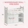 thumbnail image 6 of Robud Doll Crib & Changing Table, All-in-One Wooden with Storage, Bedding & Hooks, Fits 18-21" Baby Dolls, Pretend Play Gift for Girls Ages 3+, 6 of 12