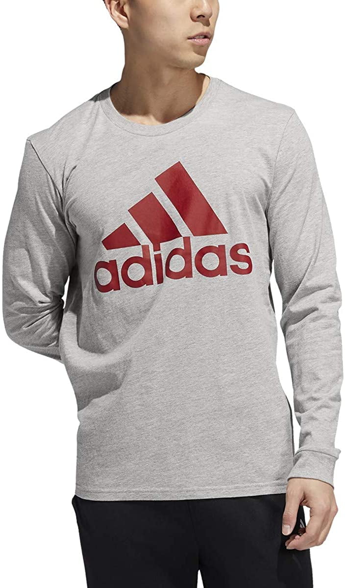 Adidas Mens TShirt Large Crewneck Long Sleeve Graphic Tee L