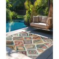 thumbnail image 6 of 2x3 Washable Rug Outdoor Indoor Moroccan Jute Rug Boho Entryway Hallway Rug Colorful Modern Doormat Carpet Anti Slip Back Small Thin Rug for Kitchen Bedroom Bathroom Laundry Room Tan Multi, 6 of 6