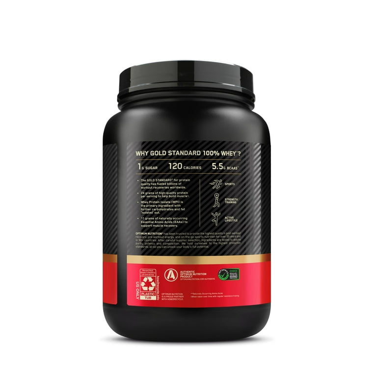 Optimum Nutrition, Gold Standard 100% Whey Protein Powder, Double