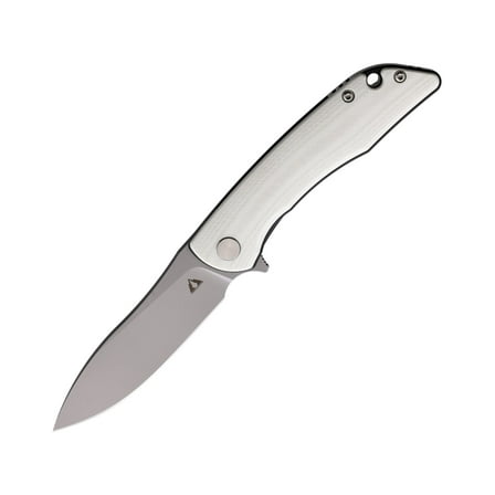 CMB Made Knives Blaze Linerlock White 3.00 in Folding Knife, White G10