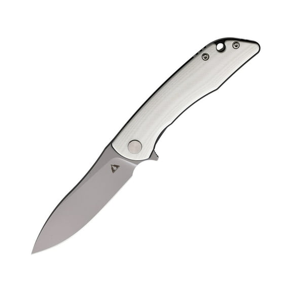 CMB Made Knives Blaze Linerlock White 3.00 in Folding Knife, White G10