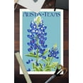 thumbnail image 3 of Austin, Texas, Bluebonnet, Letterpress (12x18 Wall Art Poster, Room Decor), 3 of 3