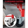 thumbnail image 2 of Yiwa Panneau de Levage pour Cloison Sèche de 11 Pieds, Panneau de Levage Roulant pour Cloison Sèche, 150lbs Robuste pour Cloison Sèche, Panneau de Levage avec Bras Télescopique Réglable à 360° et 3 Roues Verrouillables, 2 of 4