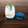 thumbnail image 3 of WIRESTER Round Neoprene Car Coaster for Drinks, Set of 2pcs, Blue Glitter Sparkle & Blue Glitter Zebra, 3 of 6