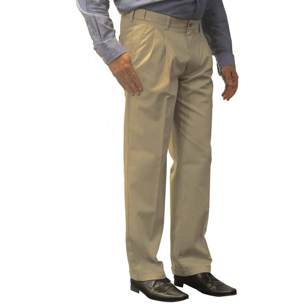 George Mens Premium Pleat Front Khaki Pant