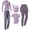 Purple-2, variant on 5 Piece Women's Yoga Athletic Clothing Set, Long Sleeve Workout Wear for Ladies, Breathable Moisture-Wicking, Includes Jacket, Top, Trousers, Skirt, Black, XXL Size