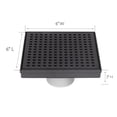thumbnail image 6 of Design House 542837-MB 6" Square Shower Drain Modern Contemporary, Matte Black, 6 of 12