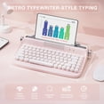 thumbnail image 2 of Teclado inalámbrico YUNZII ACTTO B303 Retro Bluetooth Rosa, 2 of 9