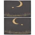 thumbnail image 2 of Night Moon Tier Curtains for Kitchen 57x24 Inch Semi Sheer Light Filtering Half Window Curtains 2 Panels, 2 of 8