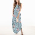 thumbnail image 2 of Gibobby Vestidos para Mujer Casuales Vestido casual sin mangas clásico C con bolsillos para mujer Moda versátil para el día a día(Azul claro,CH), 2 of 5