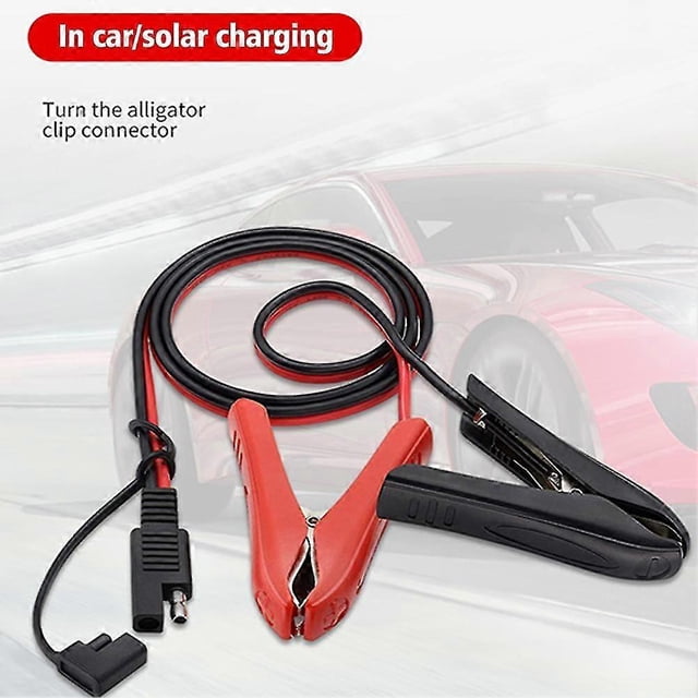 Alligator Crocodile Clip to Sae Connector Cable Car Solar Power Charge Extension