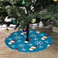 thumbnail image 2 of FMSHPON Snowman SnowflakesWhite Dots Xmas Christmas Tree Skirt Stand Mat for Holiday Party Decoration Indoor Outdoor 36 inches, 2 of 3