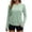 Green, variant on Tqcoqu Womens UPF 50+ Long Sleeve Swimsuits Top UV Sun Protection Side Ruched Trendy Shirts,Light Blue,Women's S-XXL