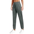 thumbnail image 3 of Pants Womens Quick Dry Pull-On Hiking Yoga Golf Travel Pants Summer Athletic Breathable Workout Stretch Pants Army Green XL, 3 of 6