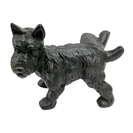 Naughty Peeing Scotty Dog Die-Cast Iron Bookend and Doorstop