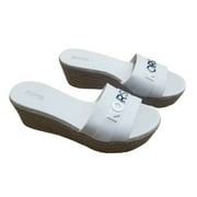 Michael Kors Brady Platform Optic White Sandals Shoes Size 8.5