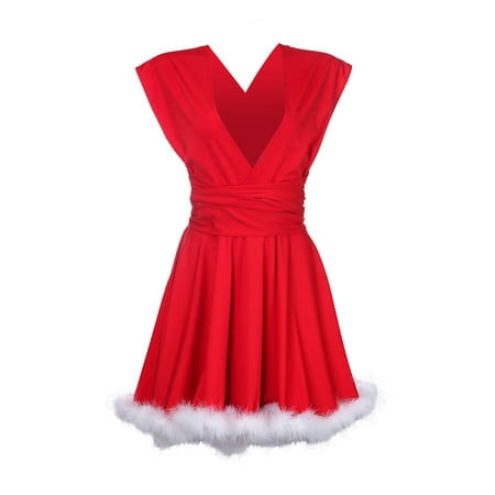 

One Opening Women Girls Christmas Party Dress Mother Daughter Sleeveless Dress For Kids Adult