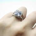 thumbnail image 5 of Halo Split Shank Engagement Ring CZ 925 Sterling Silver Size 5, 5 of 7
