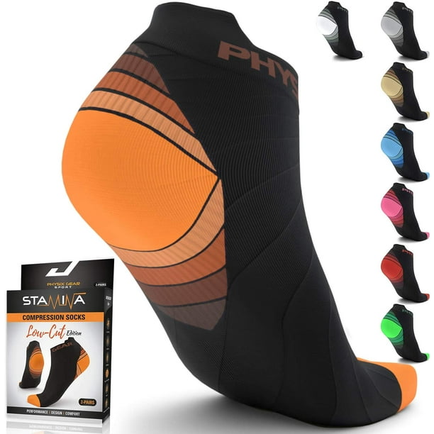 8 Pairs Compression Socks for Women and Men, Plantar Fasciitis Arch Support  Low Cut Running Gym Compression Foot Socks : : Clothing, Shoes 