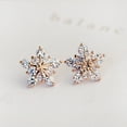 thumbnail image 6 of SPRING PARK Romantic Ear Studs Five-petal Flower Twinkling Alloy Earring Jewelry Accessory Gift, 6 of 7