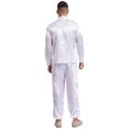 thumbnail image 4 of TiaoBug Men's Tai Chi Uniform Chinese Traditional Qi Gong Martial Arts Kung Fu Clothes White 3XL/180, 4 of 6