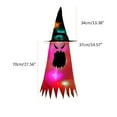 thumbnail image 3 of Glowing Ghost Witch Hat, Halloween Ghost Decoration with Lights String, Holloween Hanging Decor, Light-Up Decoration Accessory for Outdoor, Party, Yard, Garden, Tree, 3 of 5