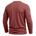 thumbnail image 4 of Mens T-Shirts, Men's Henley Shirts Short/Long Sleeve Casual Cotton T-Shirt Classic Button Basic Stylish Tees Tops, 4 of 5