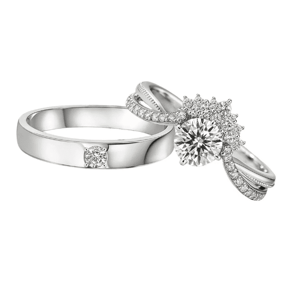 2 Anillos Xtellar Promesa Plata