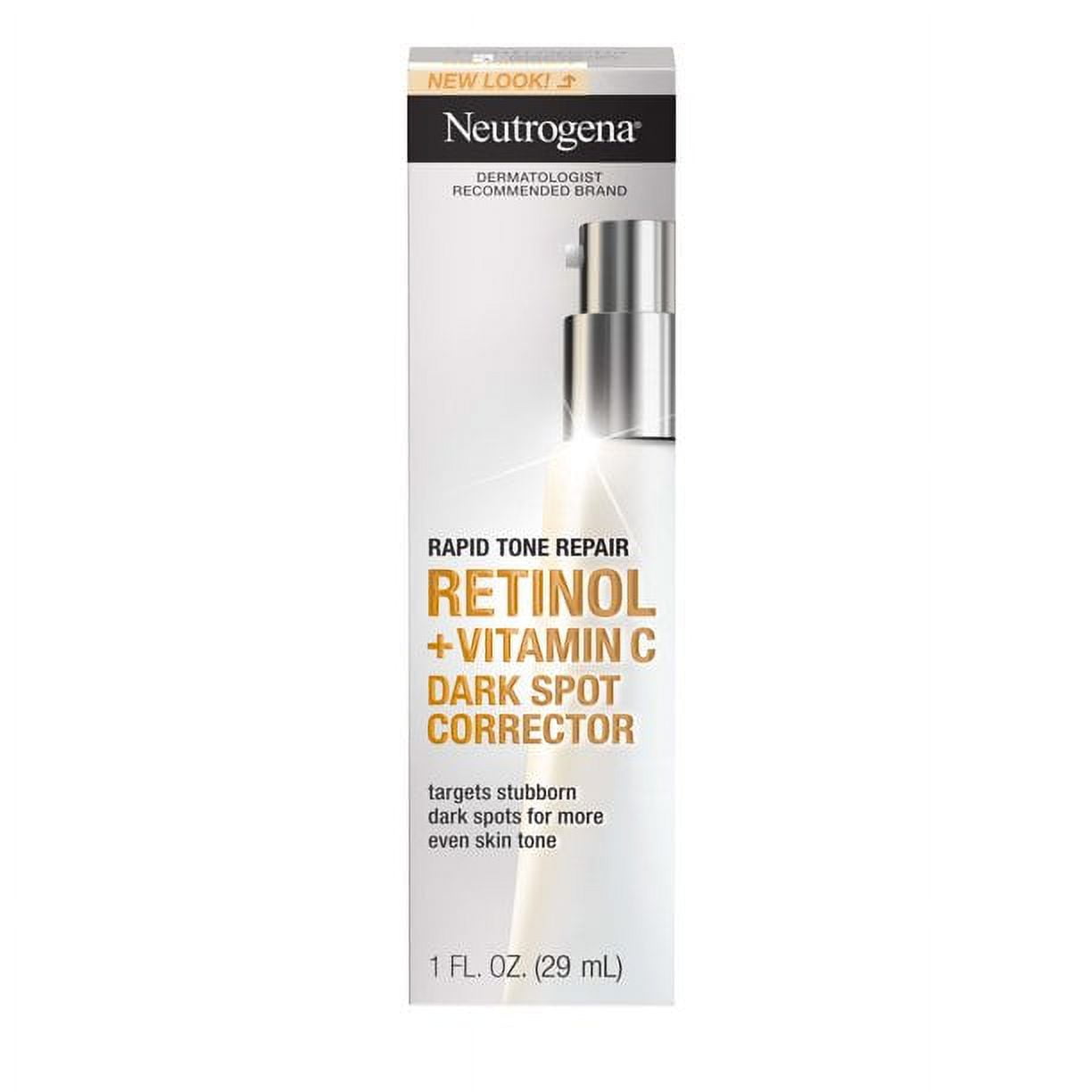Neutrogena Rapid Tone Retinol + Vitamin C Dark Spot Corrector, 1 oz (Pack of 4)