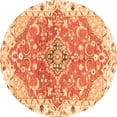 thumbnail image 1 of Ahgly Company Indoor Round Abstract Orange Modern Area Rugs, 7' Round, 1 of 4