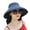 Navy Blue Solid Color*, variant on Ludlz Women Sun Visor Hats Beach - Foldable Roll Up Wide Brim Bowknot Summer Straw Hat Cap Cruise wear for Womens