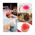thumbnail image 4 of Molde para cubitos de hielo con forma de rosas, bandeja para cubitos de hielo con forma de corazón, molde de silicona para hielo, máquina para hacer hielo para cócteles y bebidas de whisky, color rosa, 4 of 5