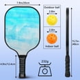 thumbnail image 4 of Pickleball Paddles Set Of 2, Fiberglass Surface, Ice Crystal Print, 4 Balls & Bag, 4 of 5
