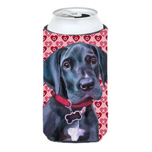 Black Great Dane Puppy Hearts Love and Valentines Day Tall Boy Hugger