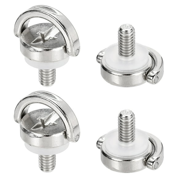 Uxcell 1/4" Stainless Steel D Ring Screw, 4Pcs Ring Camera Screws Fixing Screw for Cameras Shoulder Straps, Silver