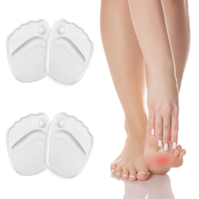 Minnieouse 2 pares de plantillas de Gel para tacones altos, almohadillas para los pies, media manga, absorción de impacto, antideslizante, Accesorios de calzado
