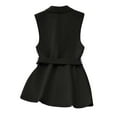 thumbnail image 4 of Wiyuqeen Womens Sleeveless Blazer Vests with Belt Notch Collar Business Casual Jacket Suits Solid Elegant Jacket Coats, 4 of 4