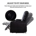 thumbnail image 4 of Bonzy Home Power Electric Recliner Chair Set of 3 with USB Ports and Cup Holders Leather Home Theater Seating, Living Room Chair Black, 4 of 6
