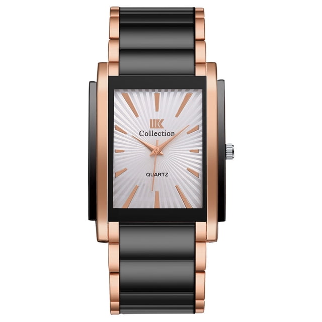Montre Homme Mode Horloge Acier Inoxydable Décontractée Habillée Poignet Cristal Bijoux